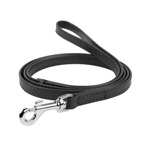 Повідець для собак WAUDOG Glamour шкіряний XS чорний (33721) зображення 1