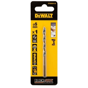 Свердло DeWALT по металу Black & Gold,HSS-G, 5 х 86 х 52 мм (DT20520) зображення 1