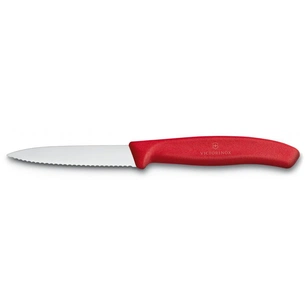 Кухонний ніж Victorinox SwissClassic для нарезки 8 см, волнистое лезвие, красный (6.7631) зображення 1