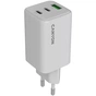 Зарядний пристрій Canyon CU65ACC GaN 65W 2xPD 1xQC EU White (CNS-CUW65ACC) - зменшене зображення 1
