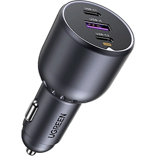 Зарядний пристрій Ugreen 3xUSB 130W (2xUSB-C+USB-A) QC3.0 (EC705) (35025) зображення 1