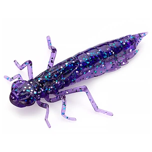 Силікон рибальський FishUP Dragonfly 1.7" 060 - Dark Violet/Peacock & Silver (8шт/уп) (1864.04.96) зображення 1