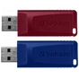 USB флеш накопичувач Verbatim 2x32GB Store 'n' Go Slider Red/Blue USB 2.0 (49327) - зменшене зображення 3