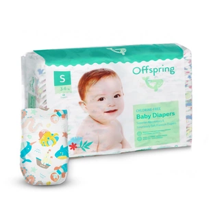 Підгузки Offspring Mystic Waters розмір S 3-6 кг 48 шт (DP-OI-FAT-S48P-MSW) зображення 1