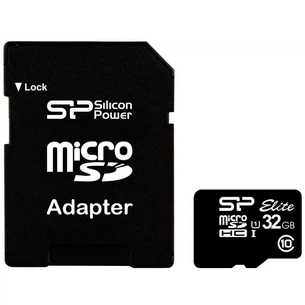 Карта пам'яті Silicon Power 32Gb microSDHC class 10 (SP032GBSTHBU1V10-SP) зображення 1