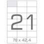 Етикетка самоклеюча Tama 70х42,4 (21 на листі) с/кл (100листів) (17806) - зменшене зображення 1