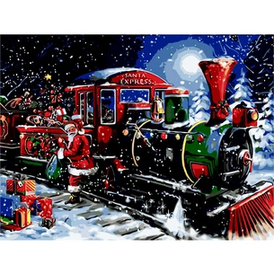 Картина по номерам ZiBi Новорічний потяг 40*50 см ART Line (ZB.64120) зображення 1