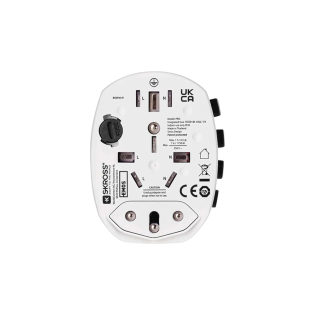 Перехідник Travel Adapter EU to US,AS,AUS,NZ,CN,AF,ME,GB,CH,IT,HK,INr EMOS (P0056N) - picture 3