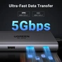 Концентратор Ugreen USB-C 2xHDMI 8K30Hz/4K60Hz + 3xUSB 3.2 + 2xUSB-C 3.2 + RJ45 + SD/TF + PD 100W (15534) - уменьшенное изображение 6