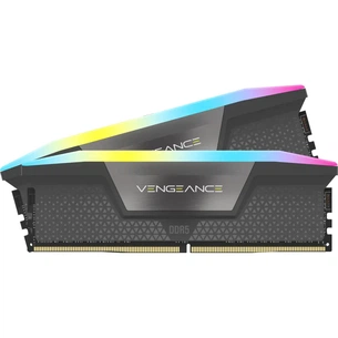 Модуль пам'яті для комп'ютера DDR5 32GB (2x16GB) 6000 MHz Vengeance RGB Black Corsair (CMH32GX5M2B6000C40) зображення 1
