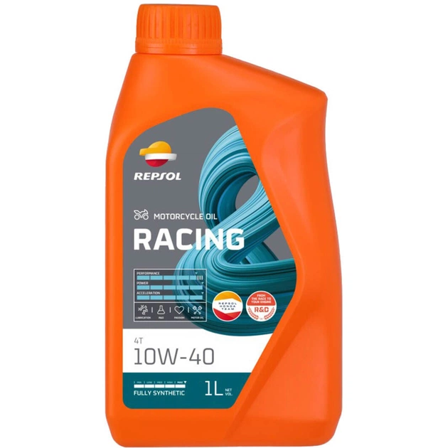Моторное масло REPSOL RACING 4T 10W-40 1л (RPP2000MHC) - изображение 1