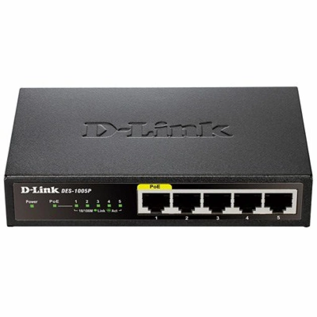 Комутатор мережевий D-Link DES-1005P - зображення 1