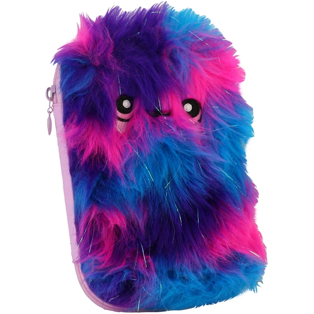 Пенал Cool For School 1 отделение с плюшем и аппликацией Голубой (CF6549-blue) - изображение 1