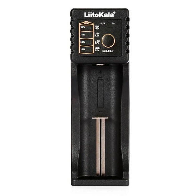 Зарядное устройство для аккумуляторов Liitokala 1 Slot, LED дисплей, USB, 3.7VLion/3.2VLi-Fe/1.2VNIHM/26650/ (Lii-100B) - изображение 1