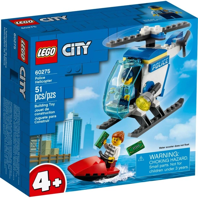 Конструктор LEGO City Police Поліцейський вертоліт 51 деталь (60275) - зображення 1