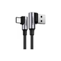 Дата кабель USB 2.0 AM to Type-C 1.0m US176 Both Angled 3A (Black) Ugreen (20856) - уменьшенное изображение 2