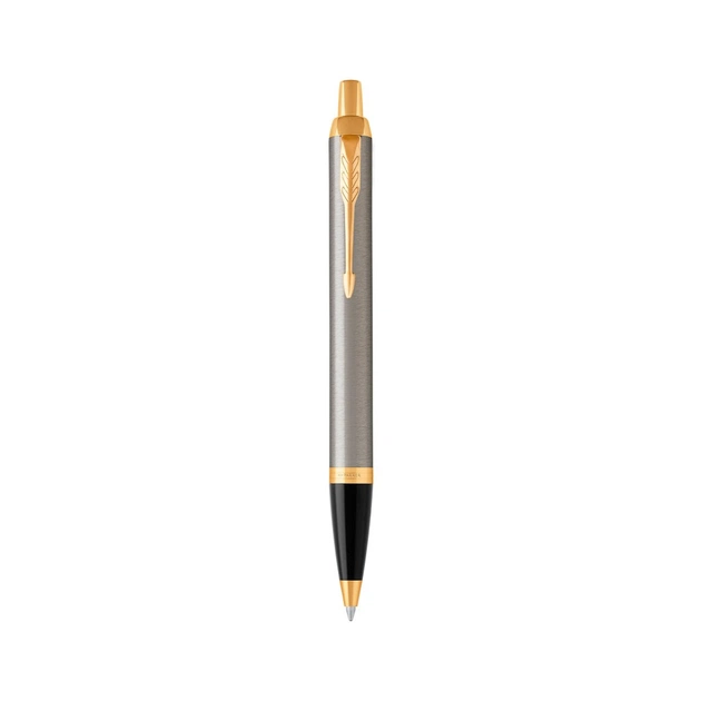 Ручка шариковая Parker IM 17 Brushed Metal GT BP (22 232) - изображение 1