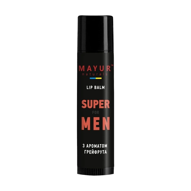 Бальзам для губ Mayur Super For Men Для чоловіків З ароматом грейпфрута 5 г (4820230955309) - picture 1