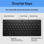 Клавіатура HP 350 Compact Multi-Device Bluetooth UA Black (692S8AA) - зменшене зображення 5