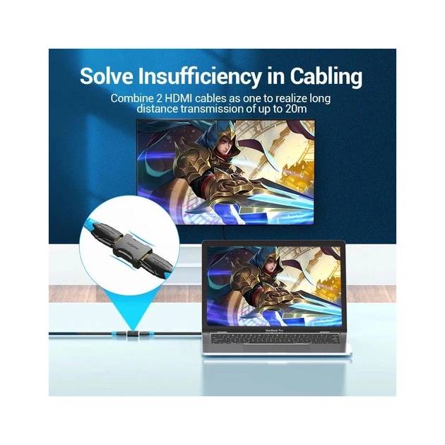 Перехідник HDMI F to HDMI F black Vention (AIRB0) - picture 3