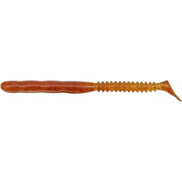 Силикон рыболовный Reins Rockvibe Shad 4" 566 Motor Oil Red Flake (12 шт/уп.) (1552.08.97) - изображение 1