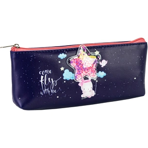 Пенал Cool For School з конфеті 1 відділення синій (CF87024) зображення 1