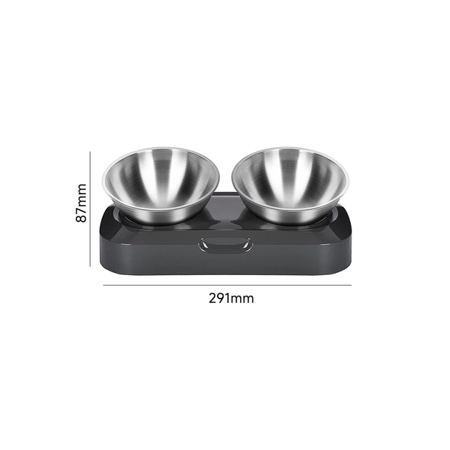 Посуд для котів Lapka Годівниця подвійна з металевими мисками (LPK-27) - picture 4