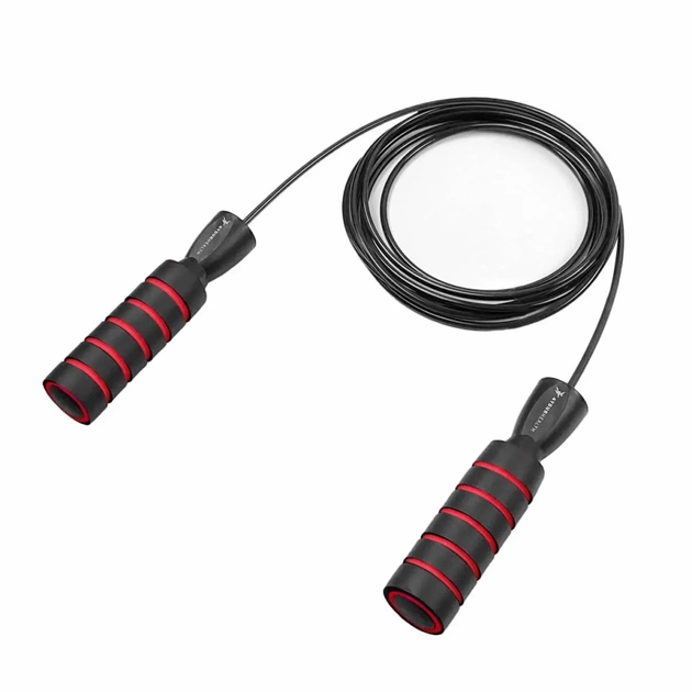 Скакалка 4yourhealth Premium Jump Rope 2471 швидкісна 2.5м Чорно-червона (4YH_2471_Bl/Red) - picture 2