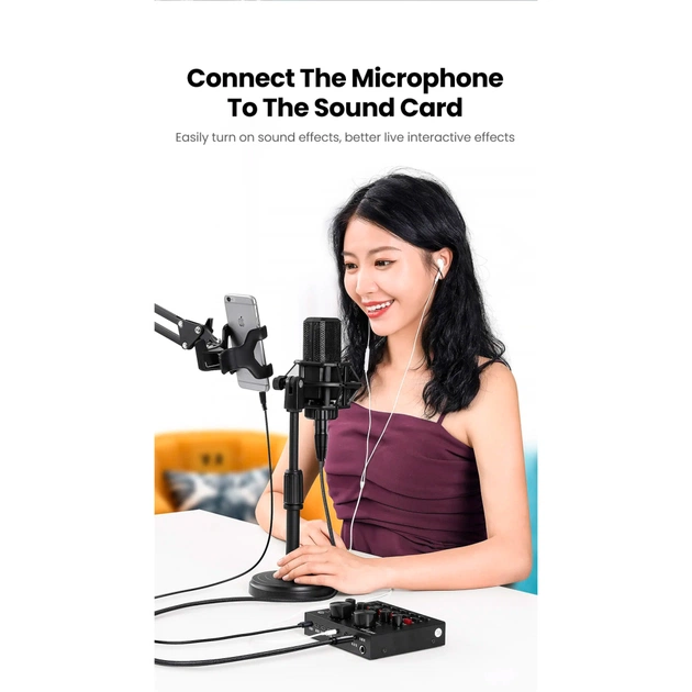 Кабель мультимедійний 3.5mm M to XLR F 1.0m AV182 black Ugreen (20763) - picture 6