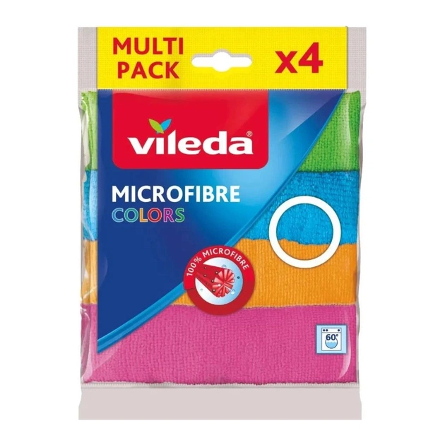 Салфетки для уборки Vileda Microfibre Color 4 шт. (4023103192577) - изображение 1