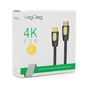 Кабель мультимедийный HDMI M to HDMI M 5.0m V2.0 4K UHD black VEGGIEG (YT-HDMI(M)/(M)HA-5/19714) - уменьшенное изображение 3