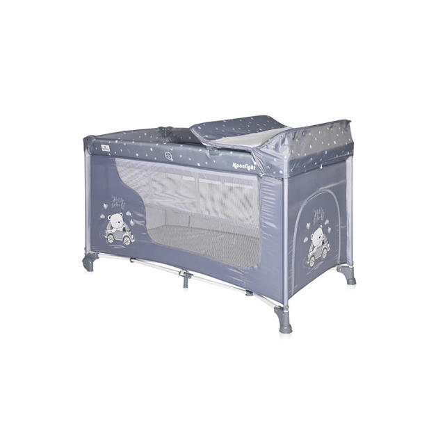 Дитячий манеж Bertoni/Lorelli MOONLIGHT 2L silver blue - зображення 1