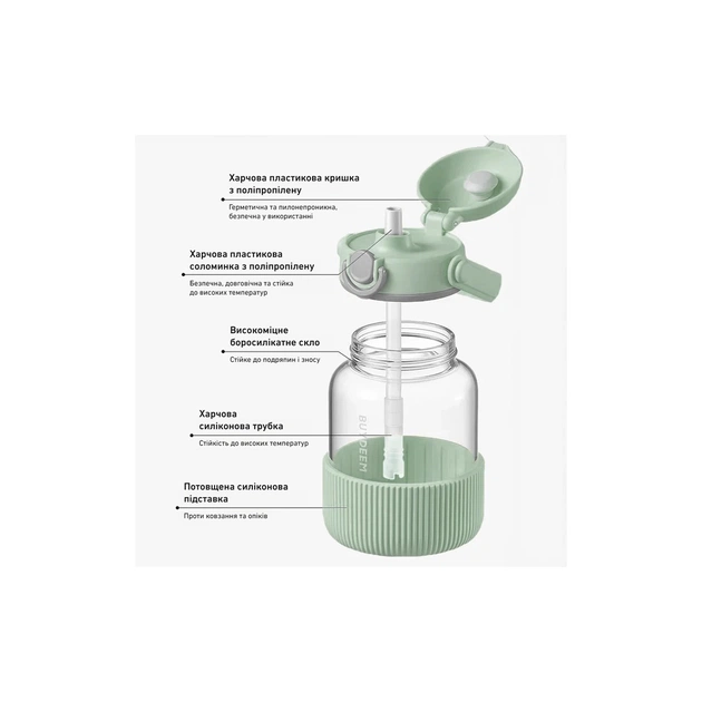 Пляшка для води Buydeem DG78 800 мл Cozy Greenish (DG78-CG) - picture 7