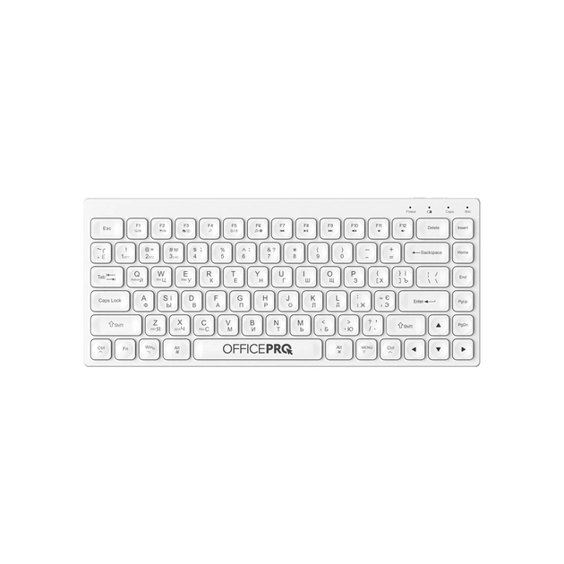 Клавіатура OfficePro SK955W Wireless/Bluetooth White (SK955W) - зображення 1