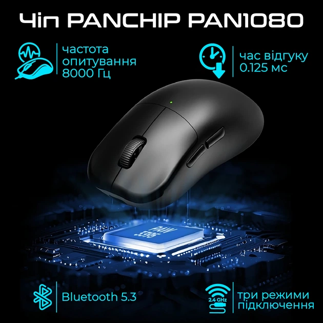 Миша бездротова RAWM ES21 Black - зображення 1