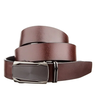 Ремінь Vintage З натуральної шкіри зі шкіряною вставкою в пряжці Коричневий (20216) зображення 1