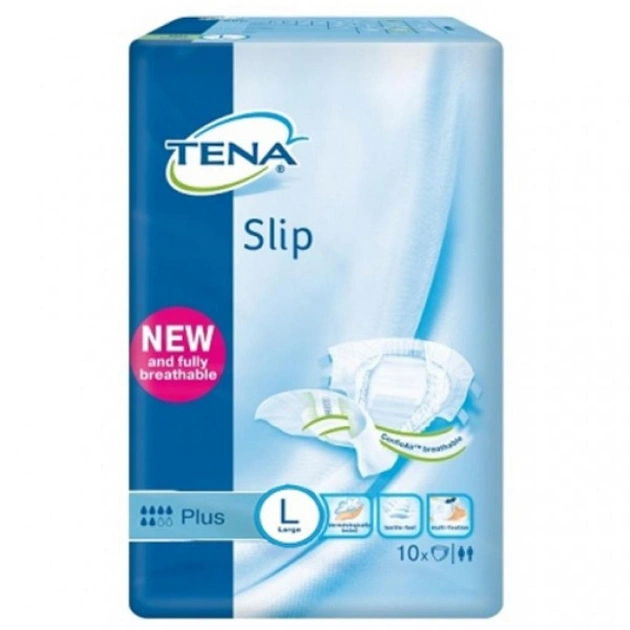 Підгузки для дорослих Tena Slip Plus Large дышащие 10 шт (7322541118741) - изображение 1
