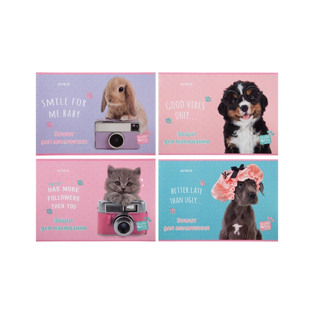 Альбом для малювання Kite Studio Pets, 12 аркушів (SP23-241) - зображення 1