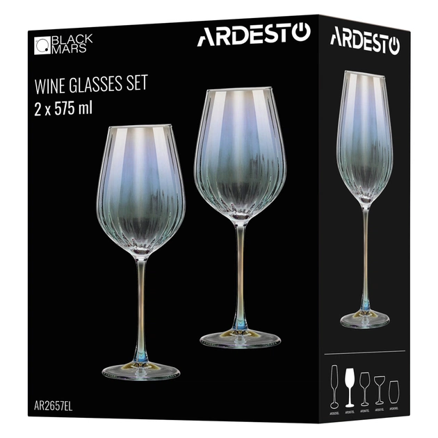 Набір келихів Ardesto Black Mars Zenith 575мл, 2шт, скло, прозорий (AR2657EL) - picture 4