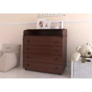 Комод-пеленатор Angelo МДФ 90 см без малюнку (горіх) 90х51х90 (18003) изображение 1