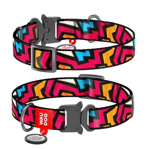Нашийник для тварин WAUDOG Nylon з QR паспортом "Графіті" металева пряжка-фастекс XL (5118) зображення 1