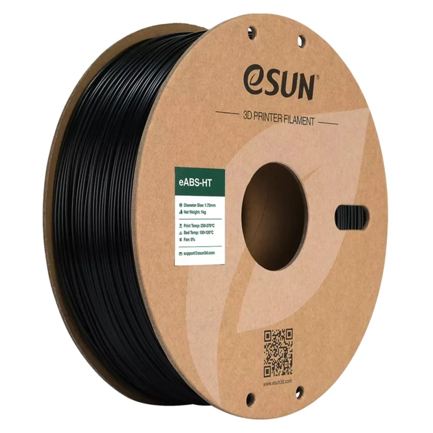 Пластик для 3D-принтера eSUN EABS-HT 1,75mm 1kg BLACK (EABS-HT-P175B1) - изображение 1