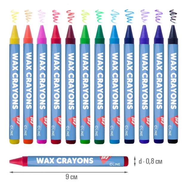 Олівці кольорові Yes Line Friends воскові 12 шт (590141) - picture 2