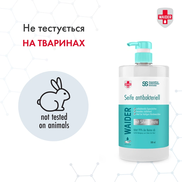 Рідке мило Waider антибактеріальної дії 500 мл (4823098412113) - picture 5