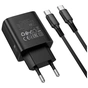 Зарядний пристрій BOROFONE BA97A Ilustre USB-C PD30W digital display + cable USB-C to USB-C Black (6941991120503) - зменшене зображення 6