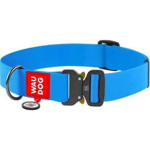 Нашийник для тварин WAUDOG Waterproof з QR паспортом XXL Ш 40 мм Д 43-70 см(блакитний) (28012) зображення 1