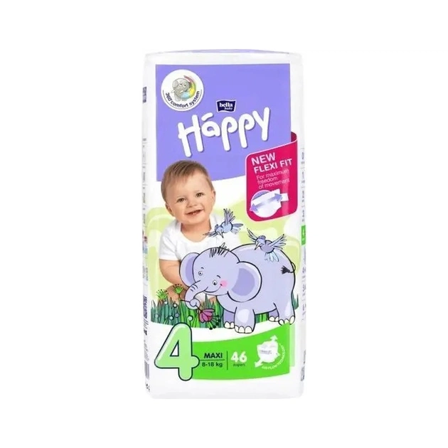 Підгузки Bella Happy 4 Maxi 8-18 кг 46 шт (5900516602871) - зображення 1
