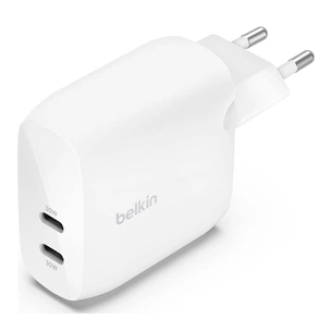 Зарядний пристрій Belkin 30W 2хUSB-С PD PPS white (WCB010VFWH) зображення 1