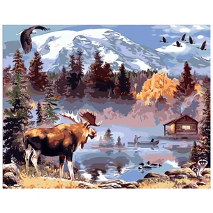 Картина по номерам Strateg Пейзаж диких гір 40х50 см (SY6196) зображення 1