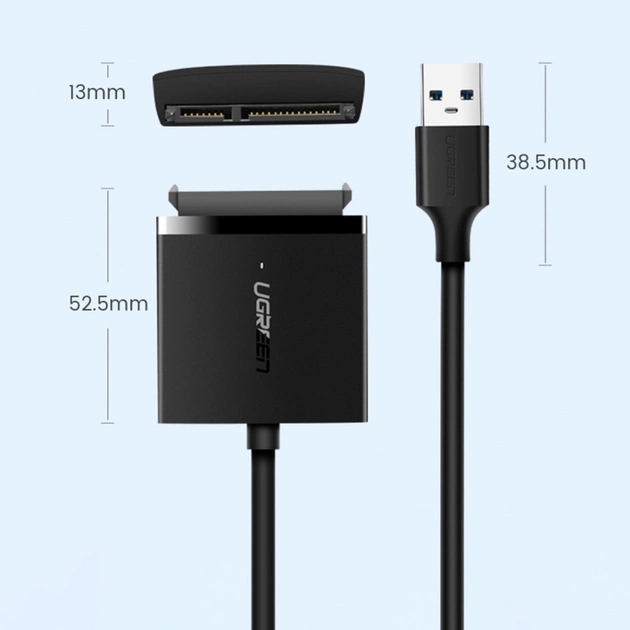 Перехідник USB 3.0 Type-А to SATA III (F) CM257 Ugreen (60561) - picture 9